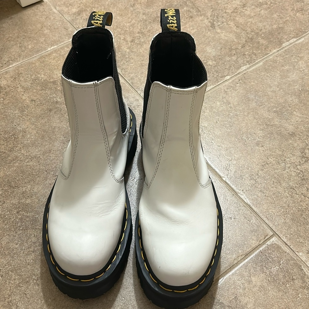 Doc Martens- White Chelsea slip-on- great condition only worn a few times.